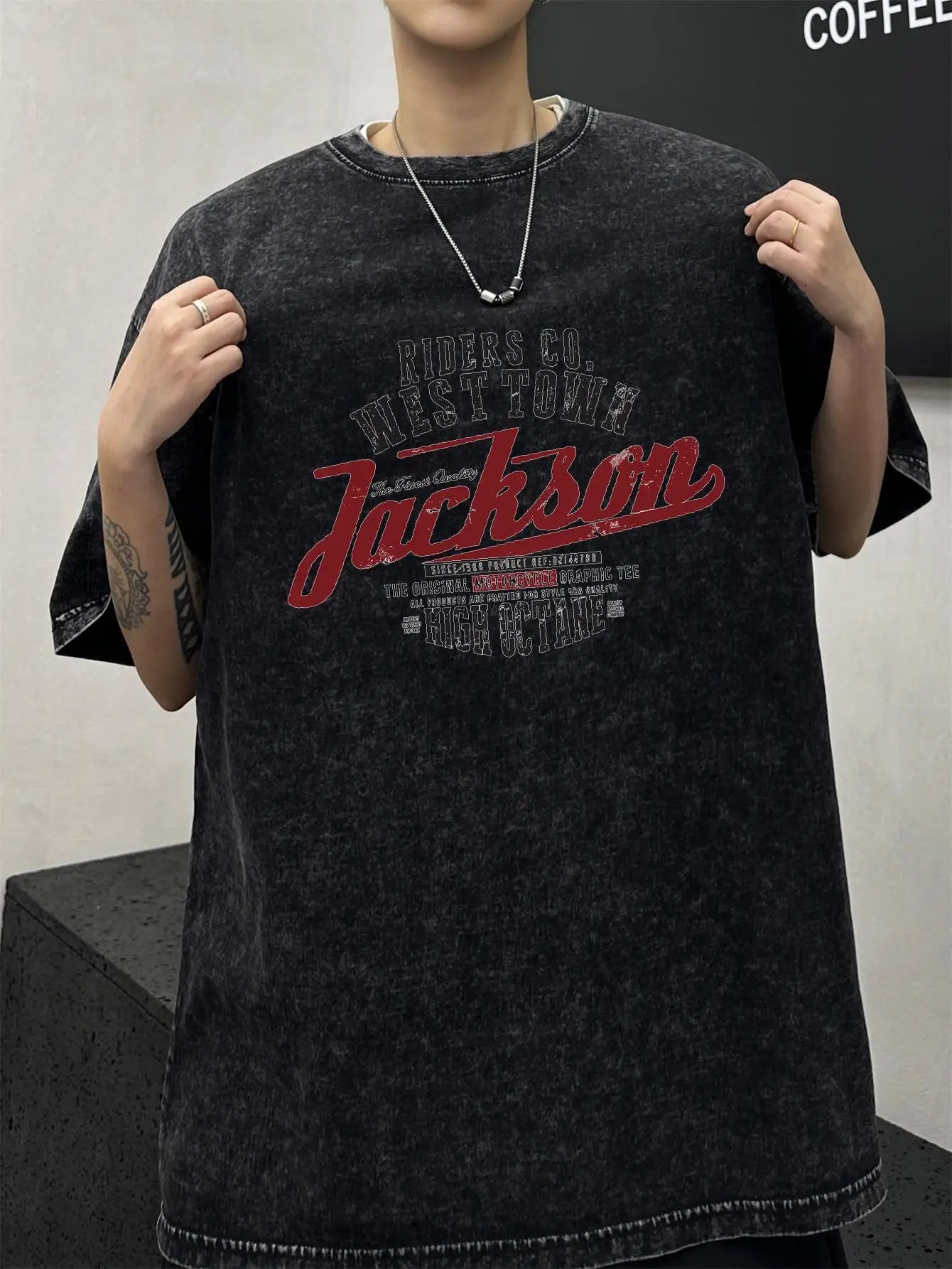 Vintage Washed Men's Letter Graphic T-Shirts Loose 100% Cotton Y2k Clothing Short Sleeve Crew Neck Tee Male Tops Summer Harajuku