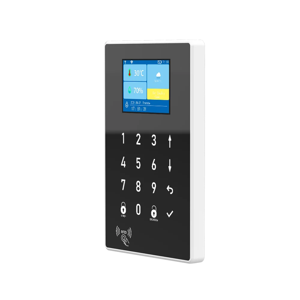 2.8Inch Tuya SmartLife GSM+WIFI Home Security Burglar Alarm System RIFD Touch Keypad PIR Motion Sensor Door Contact Alarm Sensor
