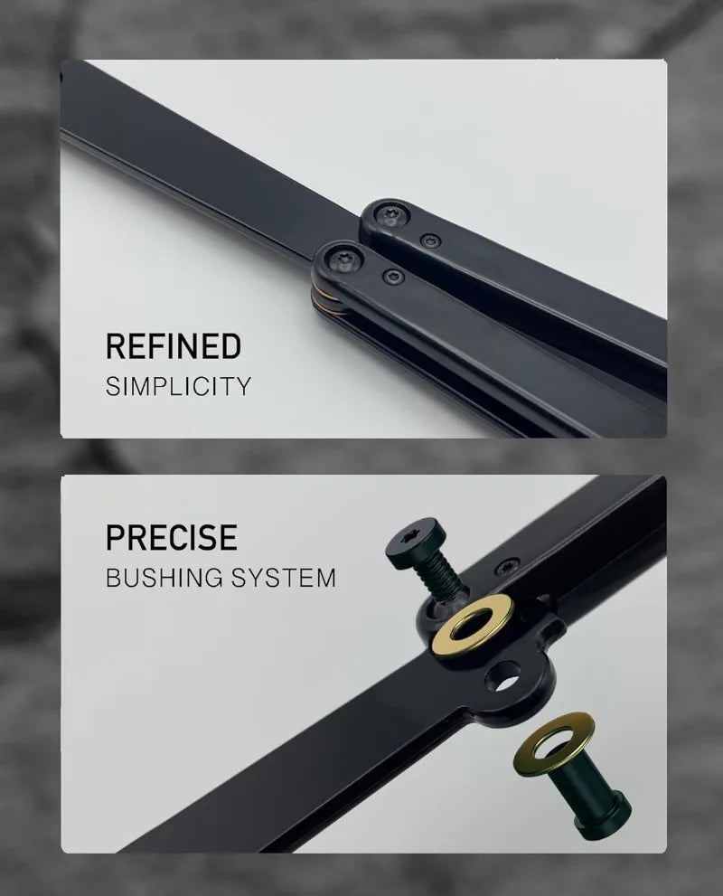 Hunting Accessories Trainer ABS Handle with Bushing Structure Butterfly Knife Training Butterfly Handshake Knife Prop