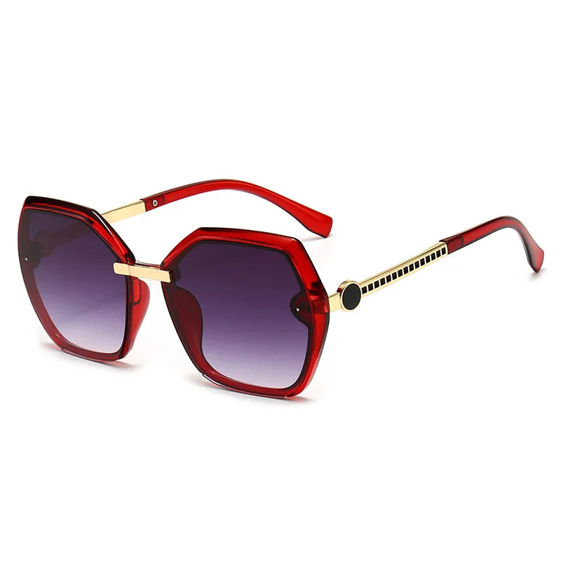 Women Square Sunglasses Ladies Fashion Big Frame Sun Glasses Catwalk Vintage Eyeglasses  Sunglass