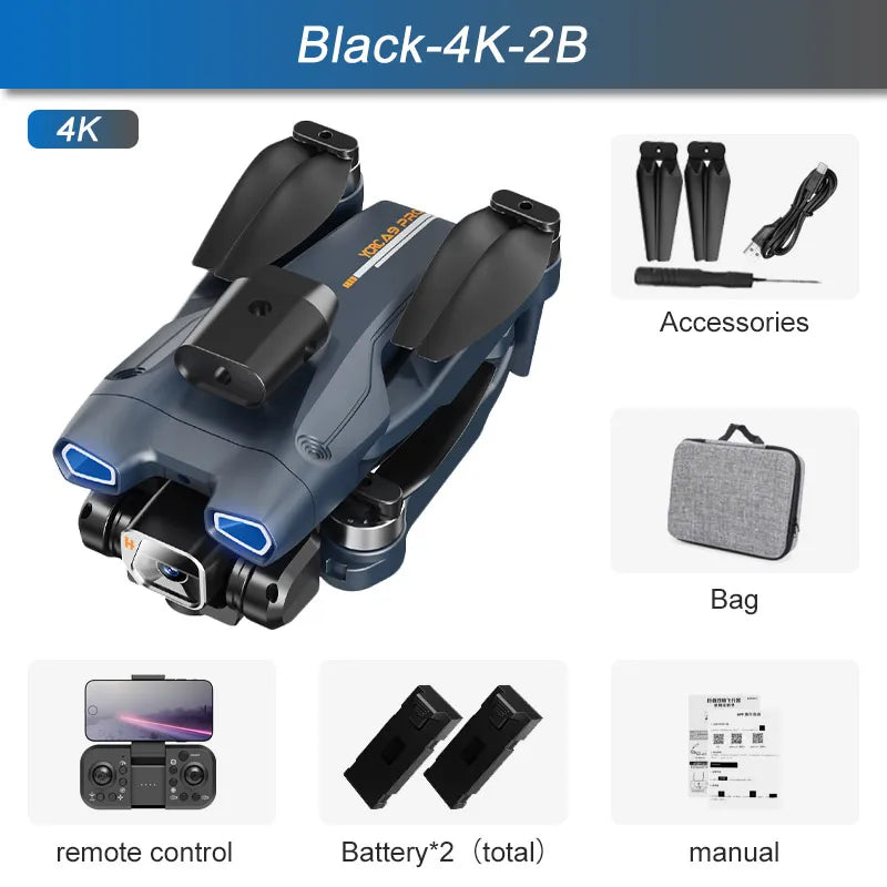 New A9 PRO 4K Drone 5G WIFI FPV 8K HD Camera Helicopter Brushless Foldable Obstacle Avoidance Professional RC Quadcopter Toy 3KM