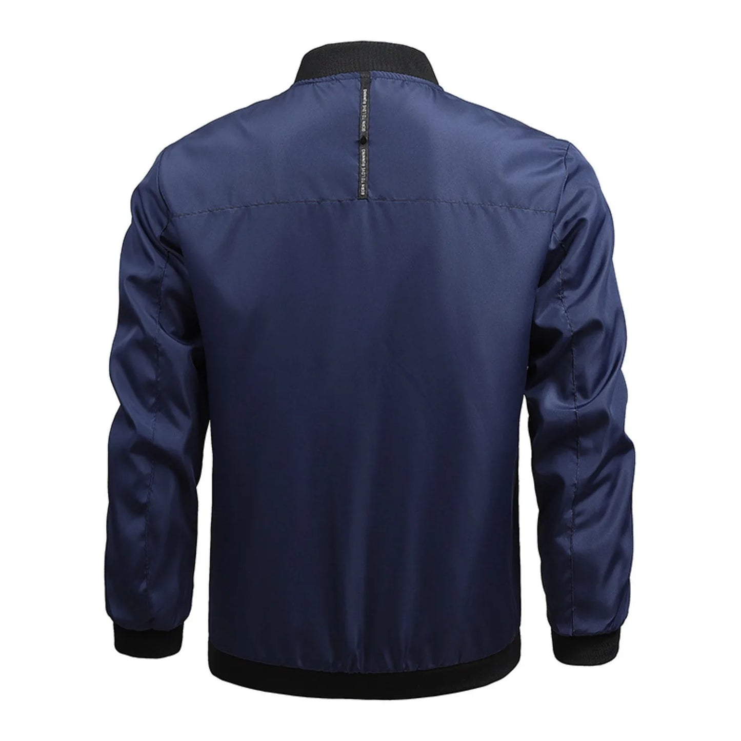 Men's Thin Stand Collar Bomber Jacket Solid Color Loose Casual Outwears Spring Fall Long Sleeve Outdoor Sports Windbreaker Coat