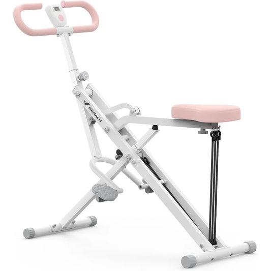 MERACH 2 in 1 Squat Rowing Machine, Easy Setup & Foldable Exercise Equipment, Glute Trainer, Glutes & Leg Home Workout