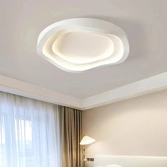 Modern LED Ceiling Light Bedroom Study Ceiling Lamp Minimalist Creativity Round White Art Design Home Decor Lighting Fixture