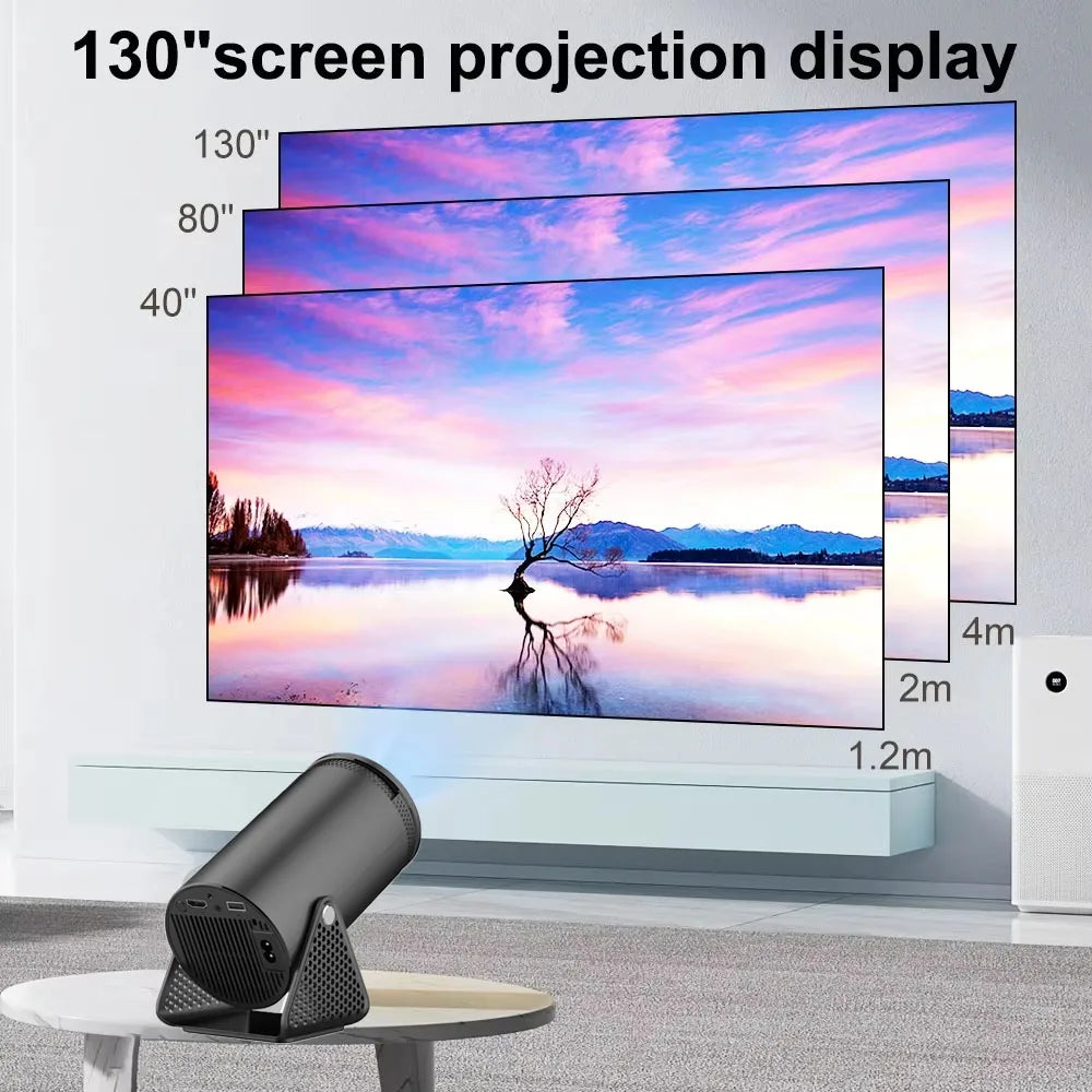 Projector H300 4K Android 11 Dual Wifi6 120ANSI RK3326 Quad Core BT5.0 1280*720P Home Cinema Portable Outdoor Projetor