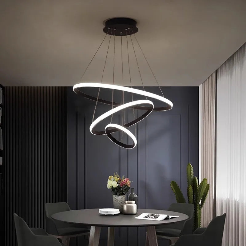 Modern Dining Room Pendant Lights Nordic LED Dining Table Ceiling Chandelier Living Room Home Indoor Bar Counter Hanging Lamp
