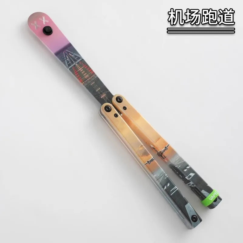 Hunting Accessories Trainer ABS Handle with Bushing Structure Butterfly Knife Training Butterfly Handshake Knife Prop