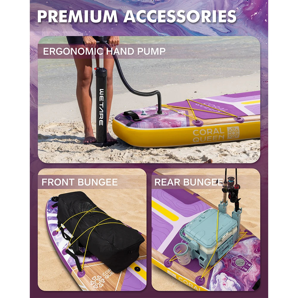 Myboat WETARE Waterproof Inflatable Paddle Board 11'6''x35''x6''Adult Standing Style Aquatic With Accessories Outdoor Game