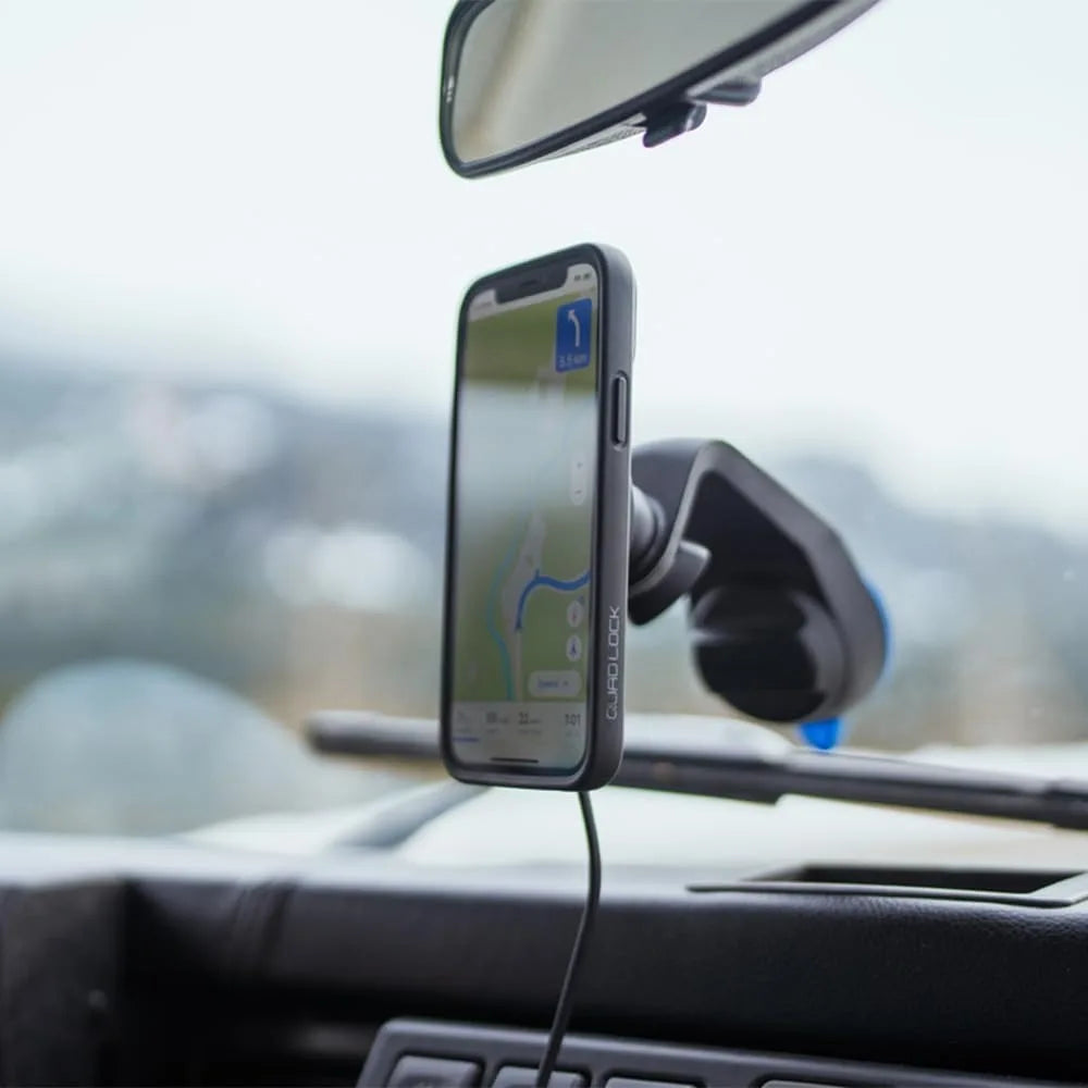 Windscreen/Dashboard Car Phone Holder with MAG Wireless Charging Head V2 and MAG Phone Case for iPhone 16 Pro Max