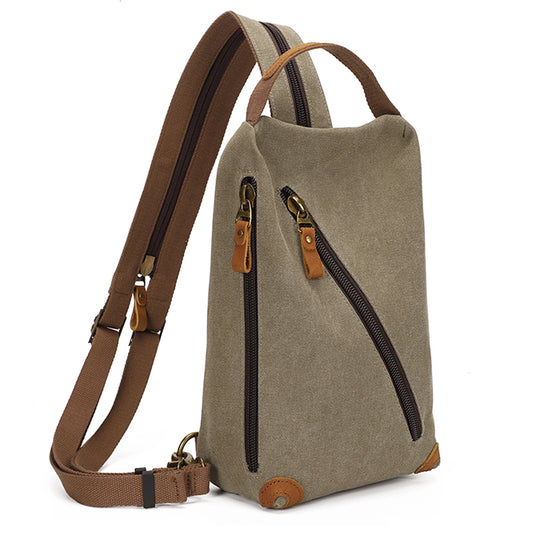 KL928 Canvas Sling Bag - Small Crossbody Backpack Shoulder Casual Daypack Rucksack for Men Women