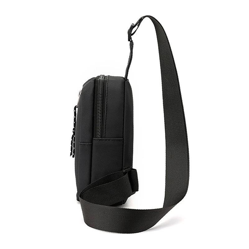 Men's Chest Bag Fashion Small Canvas Shoulder Crossbody Bags Mini Cloth Sling Sport Cross Phone Male Handbag