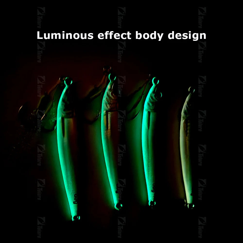 TOLU 2024 NEW 3D Printed Fast Sinking Metal Jig Lure 20g 30g 40g 60g 80g Saltwater Shore Casting Fishing Lure Vertical Metal Jig