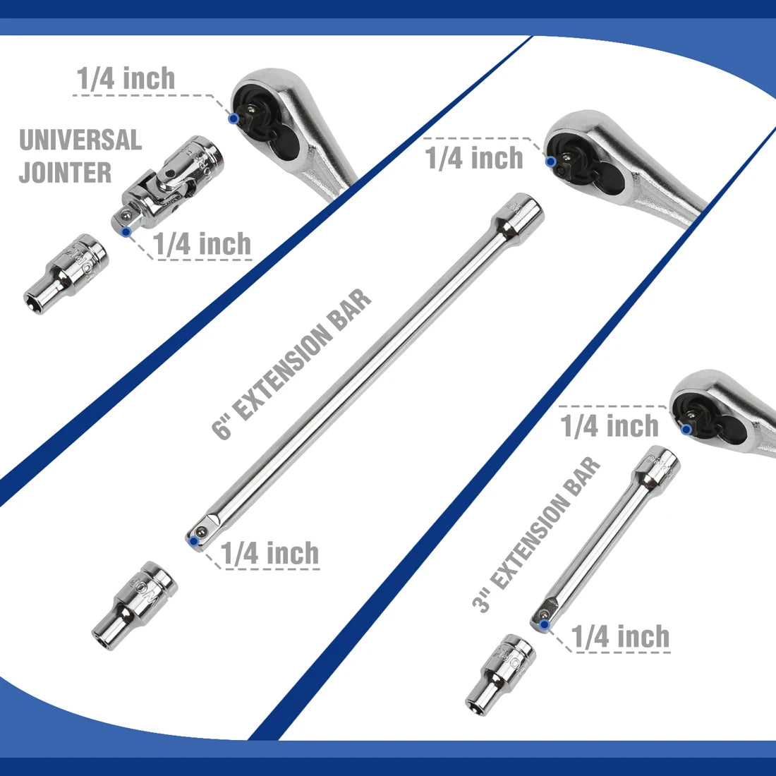 WORKPRO 69PC 1/4" Ratchet Wrench and Screwdriver Bits Set Sockets Set Hex Torque Quick Release Ratchet Wrench Handle Repair Tool