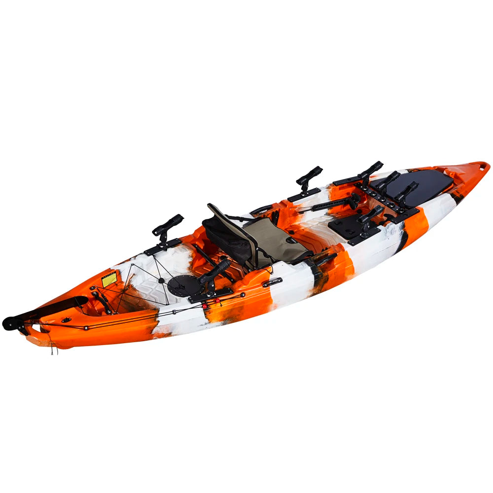 LSF 4.12m Single Paddler Fishing Kayak de Pesca 13ft LLDPE Plastic Sea Kayak for Surfing & River Usage