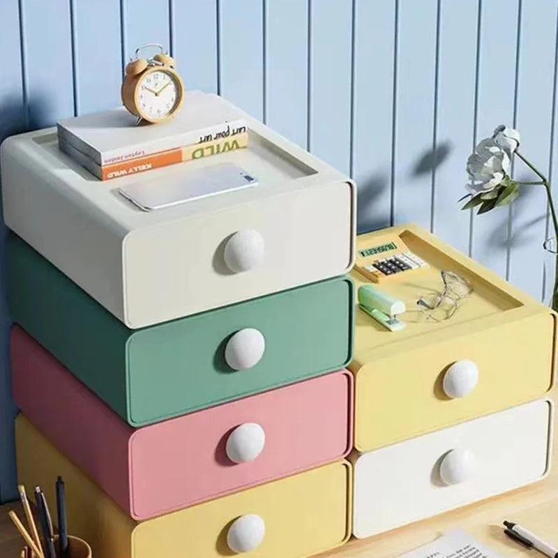 Single Desk Drawer Storage Box, Desktop Can Be Stacked Storage Box, Suitable For Desk, Stationery, Sundry, Storage Supplies