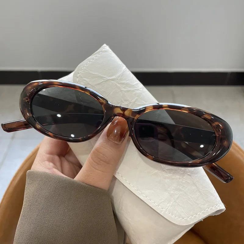 Sun Glasses Women Oval Sunglasses Retro Style Glasses Outdoor Leisure Decorative Glasses