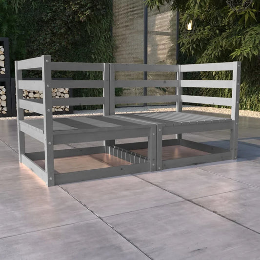 Solid Pine Wood Grey Garden Sofa, Good Quality Outdoor Products for patio, Pool, Terrace, Garden, Modern Sofa
