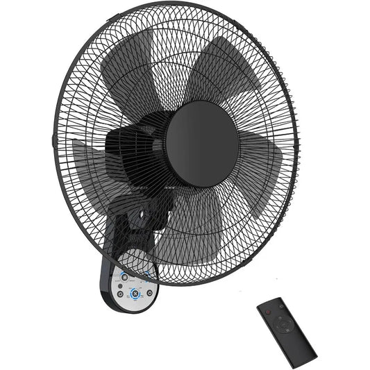 PARIS RHÔNE Wall Mount Fan with Remote,16” Wall Fan with 5 Blade,5 Speed,8 Hour Timer,90° Oscillating Quiet Wall Fan with Remote