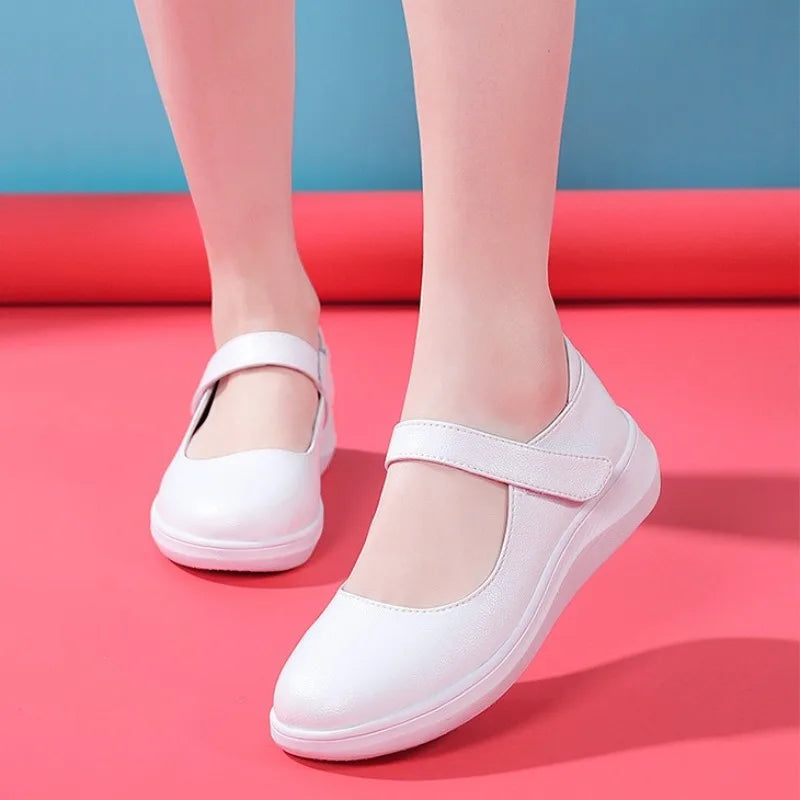 Women's Nursing Shoes Are Comfortable Soft Soled Flat Bottomed Non Slip Thick Soled Lightweight Breathable Fashionable Work Shoe