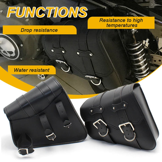 Universal Motorcycle PU Leather Left/Right Side Tool Pouch Bag Luggage Saddle Bag Pouch For Honda/Yamaha/Suzuki