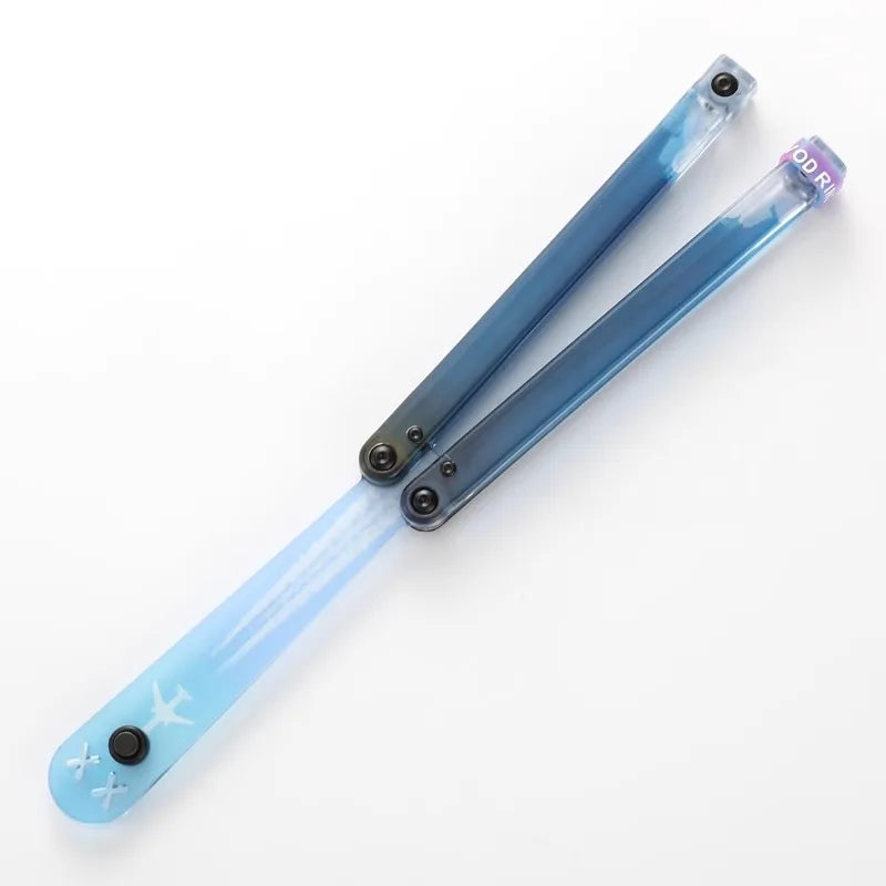 Hunting Accessories Trainer ABS Handle with Bushing Structure Butterfly Knife Training Butterfly Handshake Knife Prop