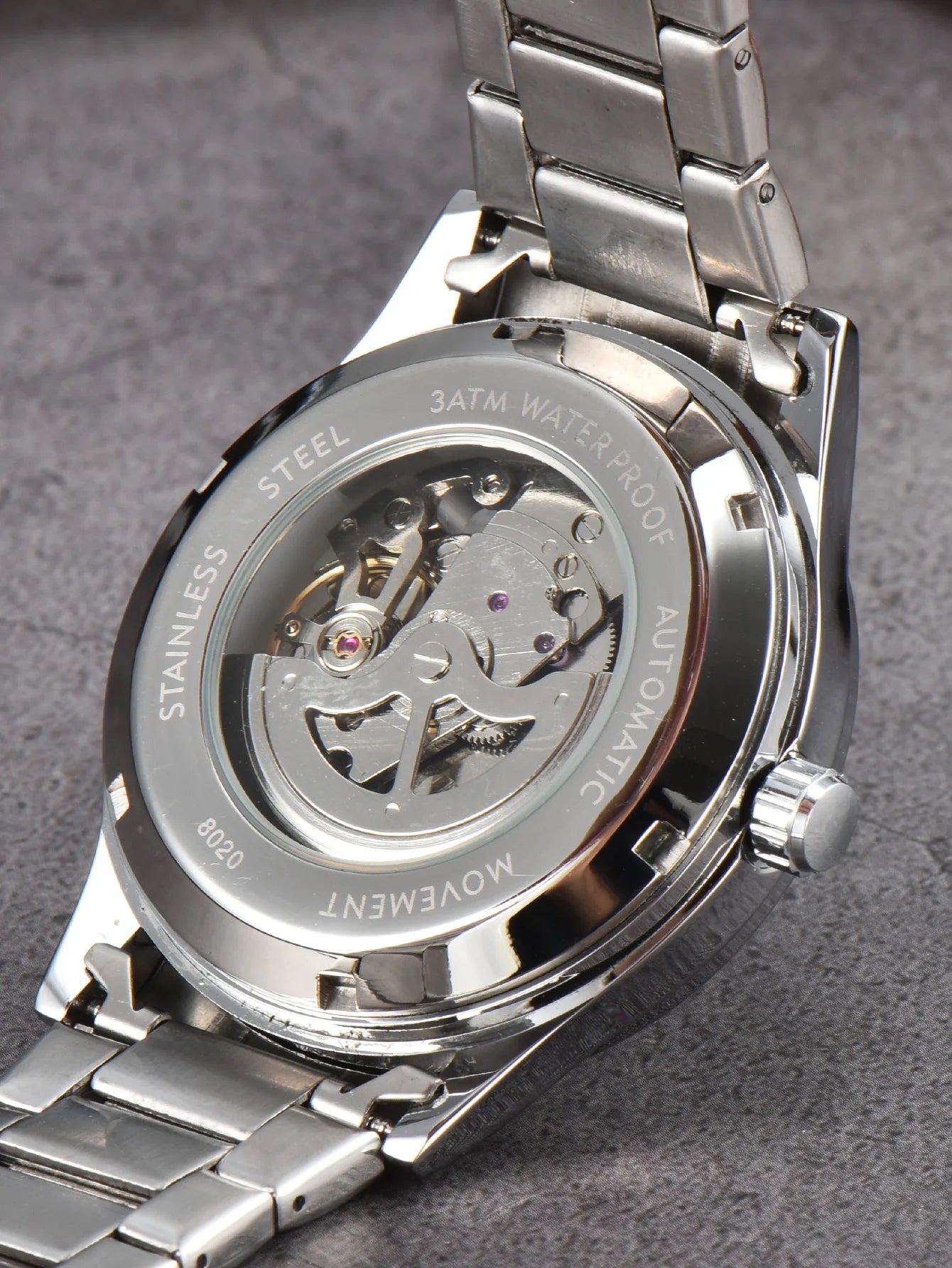 LONGLUX automatic man watch  luxury wholesale mechanical wristwatches stainless steel skeleton waterproof  mens watch men gift