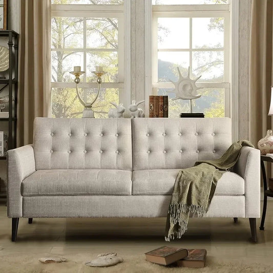 Rosevera CB3 Loveseat Long para Sala Love Seats Furniture Sofa in a Box Small Area Couches for Living Room, Standard, Beige