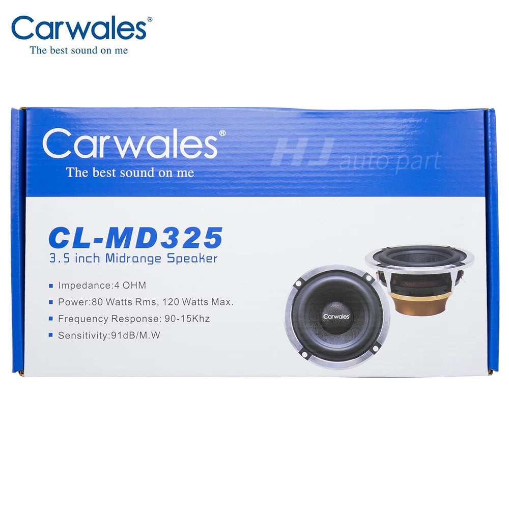 2pcs 3.5 Inch Midrange Speaker 80W rms power Car Audio Sound System Speaker audio horn High Fidelity Pure Vocal Speaker