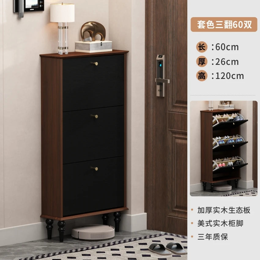 Vertical Storage Shoe Cabinet Organizer Mobile Living Room Shoe Shelf Wooden College Dorm Essentials Gabinete Hotel Furniture