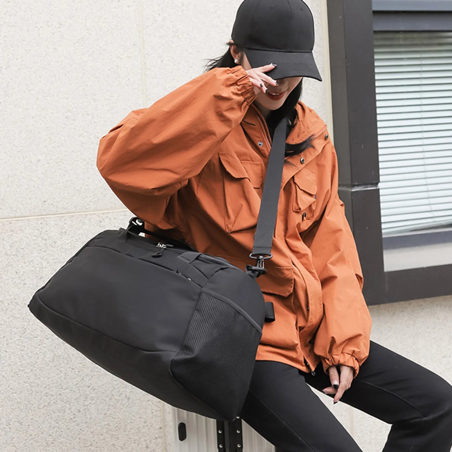Gym Bag for Men  Duffle Bag Women Lightweight Duffel Bag with Wet Pocket Shoe Compartment Travel Bag Sports Bag for Gym Sports T