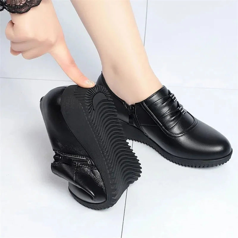 zapatos de mujer women fashion light weight round toe wedge heel shoes lady casual office work footwear lady cool pumps a437