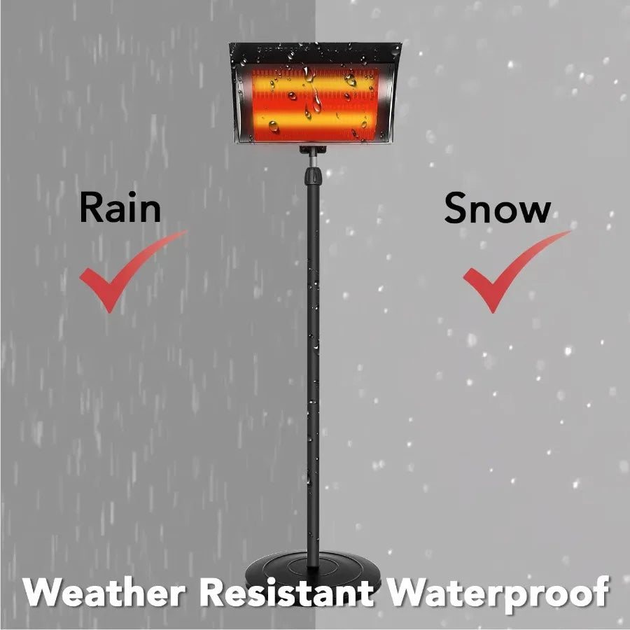 Simple Deluxe Electric Heater Fan for Greenhouse Grow Tent Workplace Overheat Protection Fast Heating Spraywater Proof IPX4 Bla