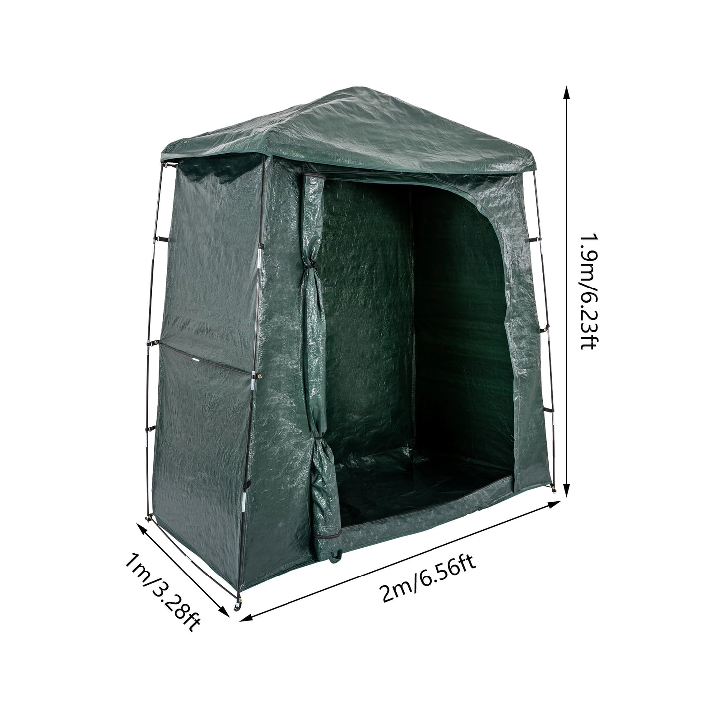 Garden Bicycle Storage Tent Shed Kit Outdoor Storage Stable Waterproof Shelter Foldable Tent Green