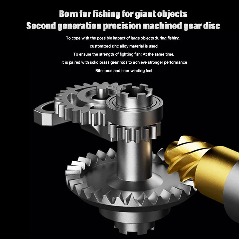 DEUKIO 2025 Fishing Reel No Gaps 5.2:1 Gear Ratio CNC Spool Handle EVA Knob Spinning Reel Casting Reel Carp 2000-7000