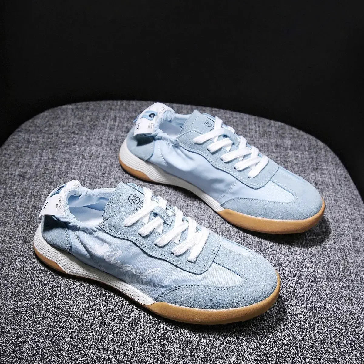 Korean Ladies Footwear Round Toe Women's Shoes Lace Up Light Comfortable and Elegant Daily Routine On Offer Designer Luxury H A