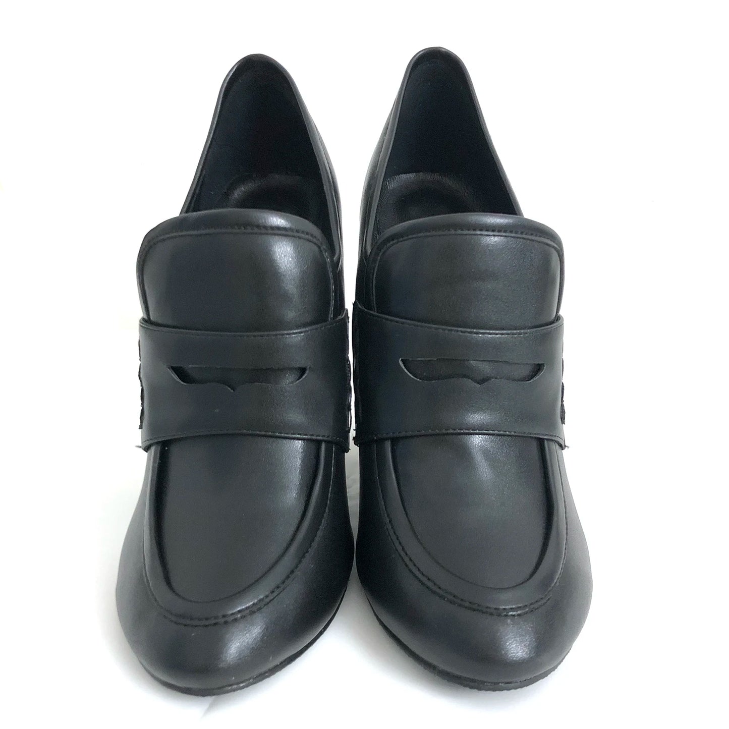 Elegant Wedges Shoes for Women Round Toe High Heel Pumps Comfortable Wedge Heels Footwear Full Black Customized By Aimirlly