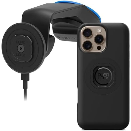 Windscreen/Dashboard Car Phone Holder with MAG Wireless Charging Head V2 and MAG Phone Case for iPhone 16 Pro Max