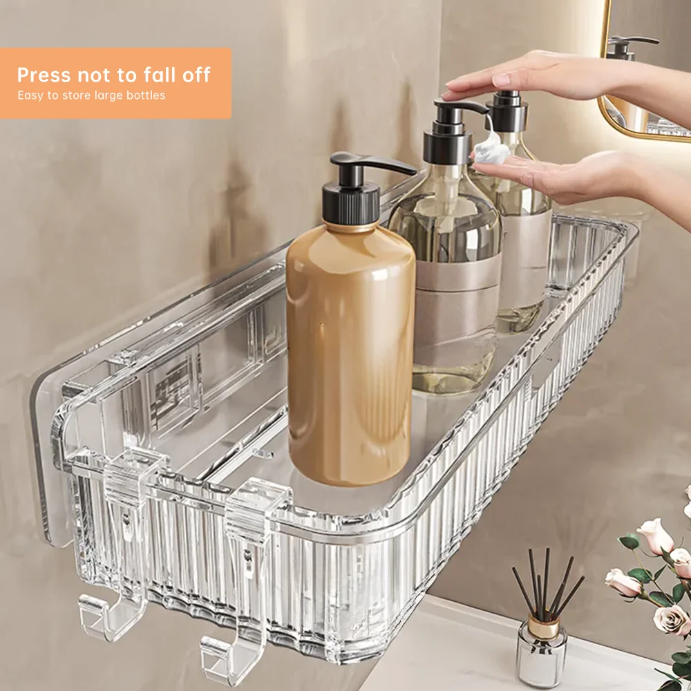 Bathroom and Toilet Storage Rack Non Perforated Toilet Washstand Wall Mounted Cosmetics Storage Rack