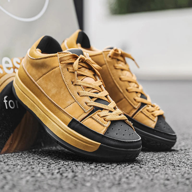 Fashion Sports Shoes for Men Anti Slip Walking Man Footwear Autumn Men's Running Outdoor Male Sneakers Comfort Rubber Pu Leather