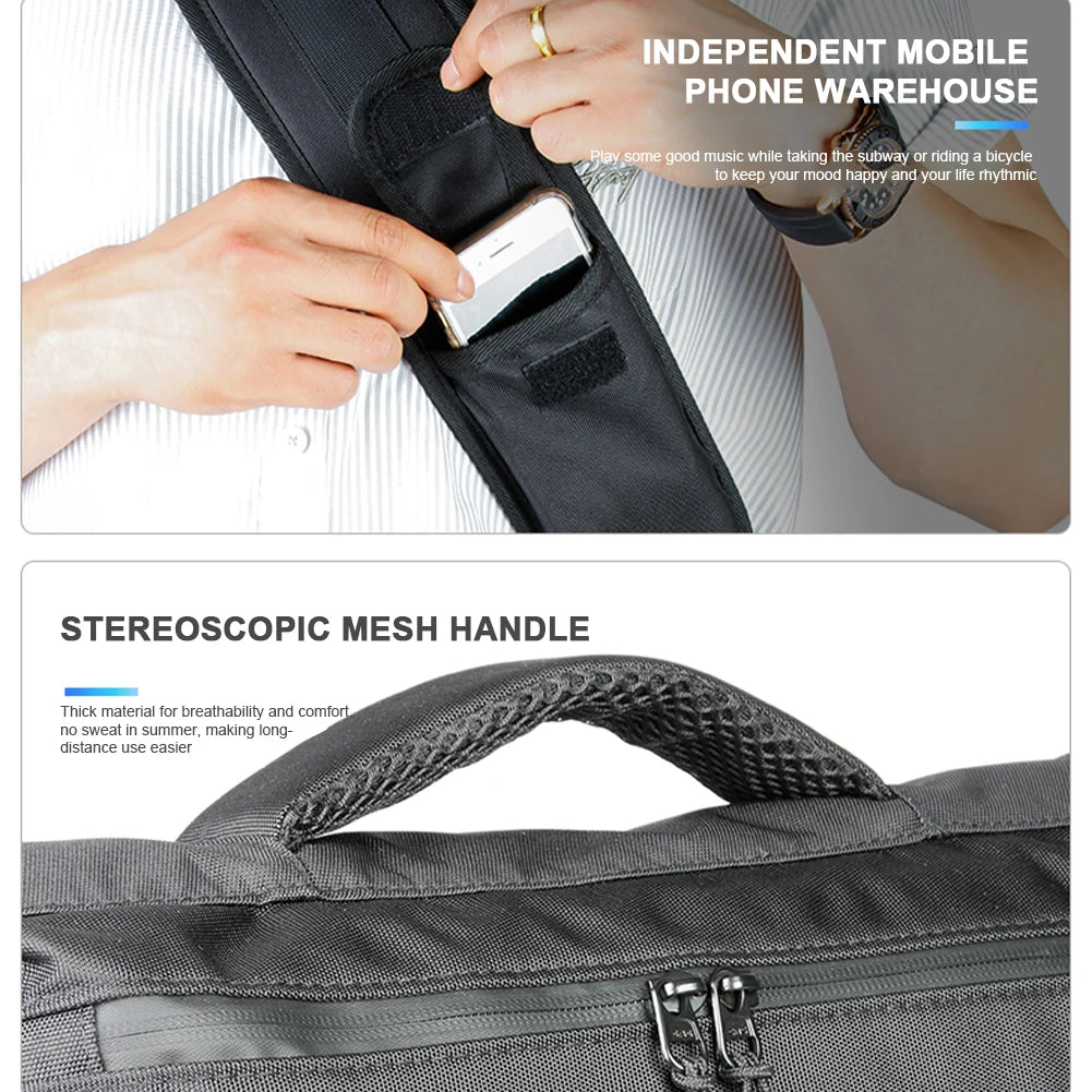 Large Capacity Waterproof Messenger Bag for Men Ideal for Motorcycles Shoulder Bag for Cycling and Outdoor Activities