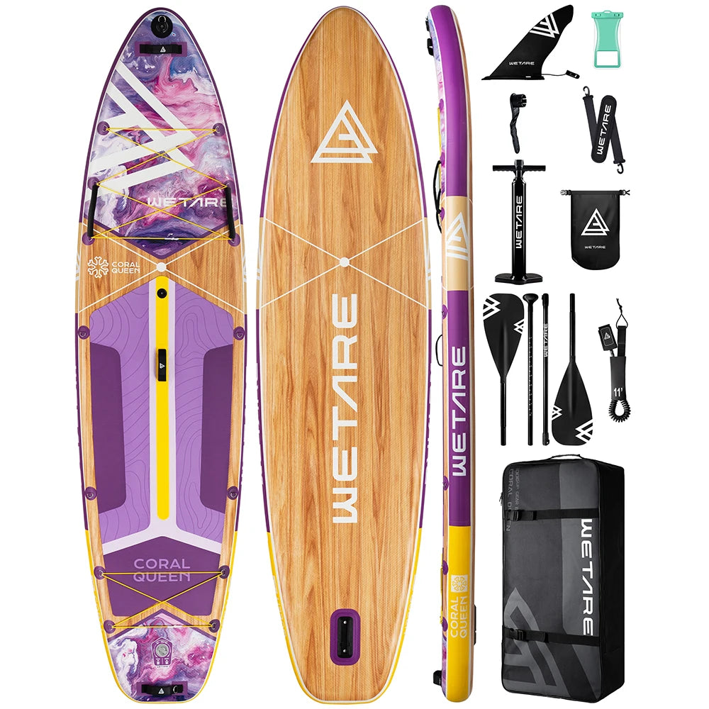 Myboat WETARE Waterproof Inflatable Paddle Board 11'6''x35''x6''Adult Standing Style Aquatic With Accessories Outdoor Game