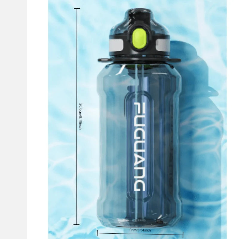 Large-Capacity Water Cup Men's Portable Tritan Plastic Water Bottle Summer High Temperature Resistant Fitness Exercise the Bottl