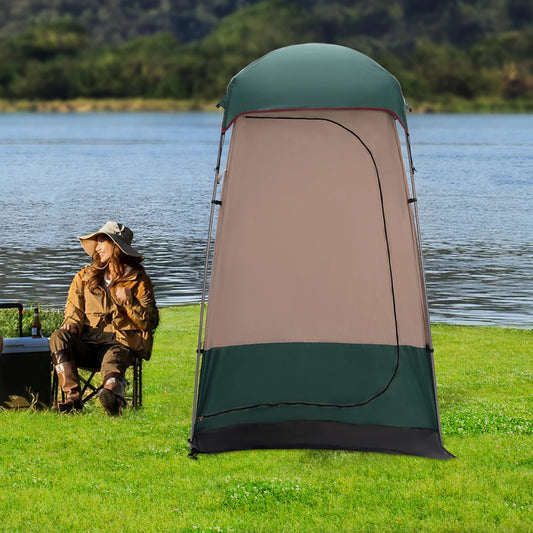 Camping Shower Tent with Removable Bottom Cloth Outdoor Shelter Portable Toilet Tent Dressing Room Easy Set Up Privacy Shelter