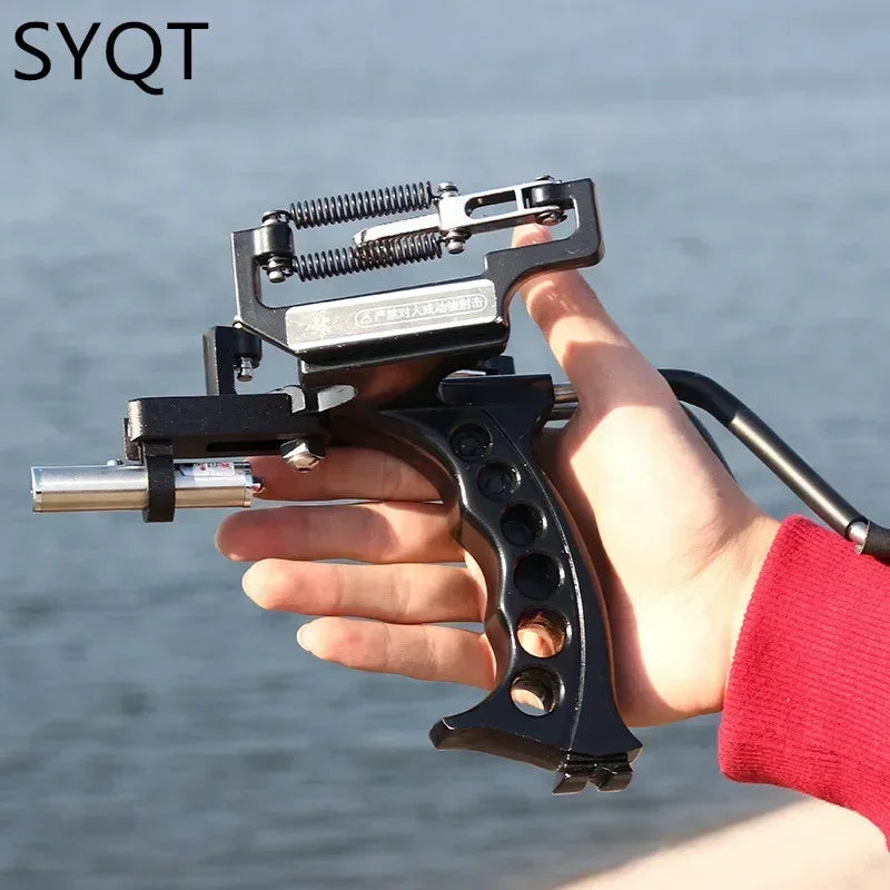 4-color Metal Laser Slingshot Hunting Fishing Professional SlingShot Outdoor Hunting Shooting Sports Powerful Hunting Acessories