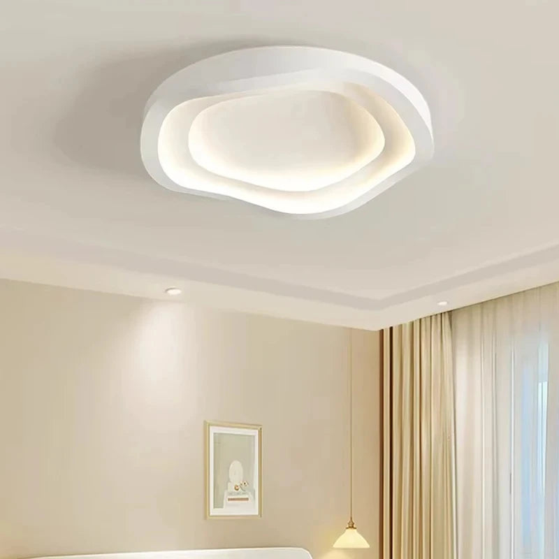 Modern LED Ceiling Light Bedroom Study Ceiling Lamp Minimalist Creativity Round White Art Design Home Decor Lighting Fixture