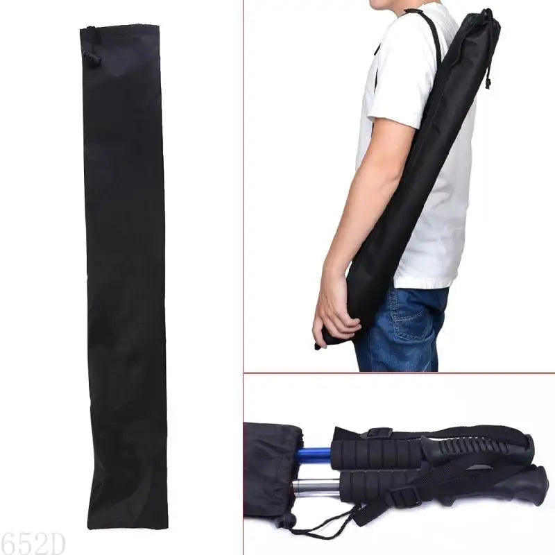 AP29 Portable Black Trekking Carrying Bag Storage Bag Drawstring Bag for Walking Hiking Poles Travel for Cas