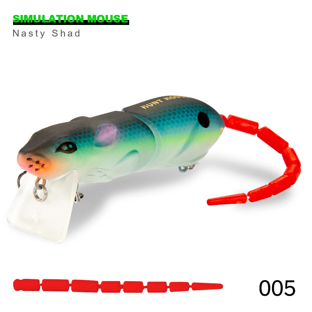 hunthouse Mouse Lure Swimbait Rat Fishing Bait Fishing Lure With Hook Fishing Tackle minnow crankbaits pike lure
