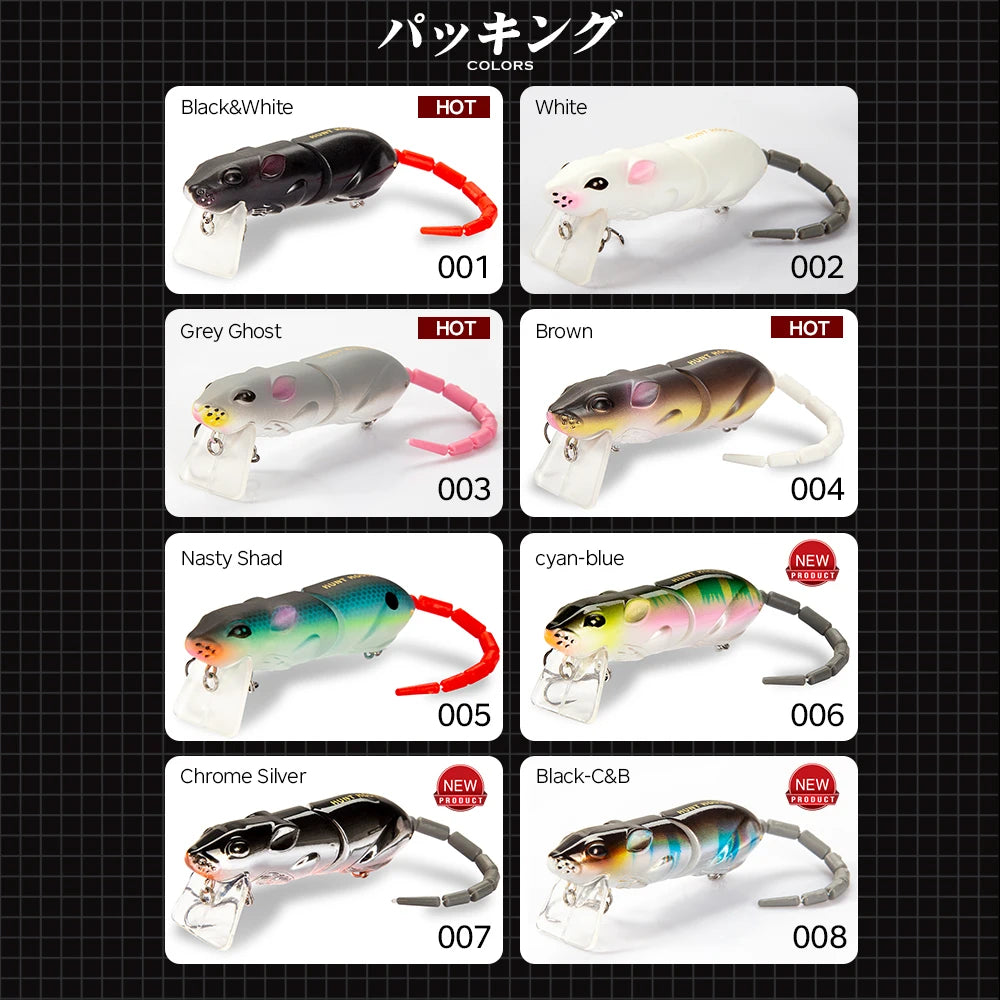 hunthouse Mouse Lure Swimbait Rat Fishing Bait Fishing Lure With Hook Fishing Tackle minnow crankbaits pike lure